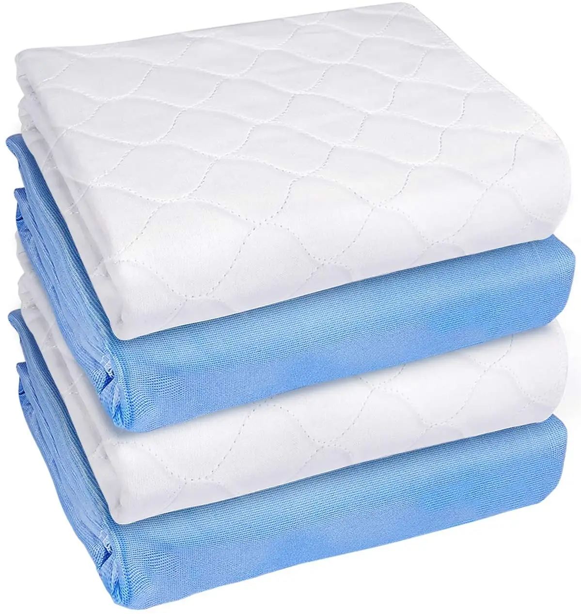 4 Layer Quilted Embossed Waterproof Mattress Washable Reusable incontinence Hospital Bed Pads For man