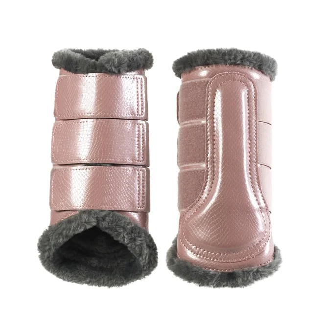 Best Sale Equestrian Supplier Horse Riding Products Brushing Boots Shiny Synthetic Leather Equine Horse Boots