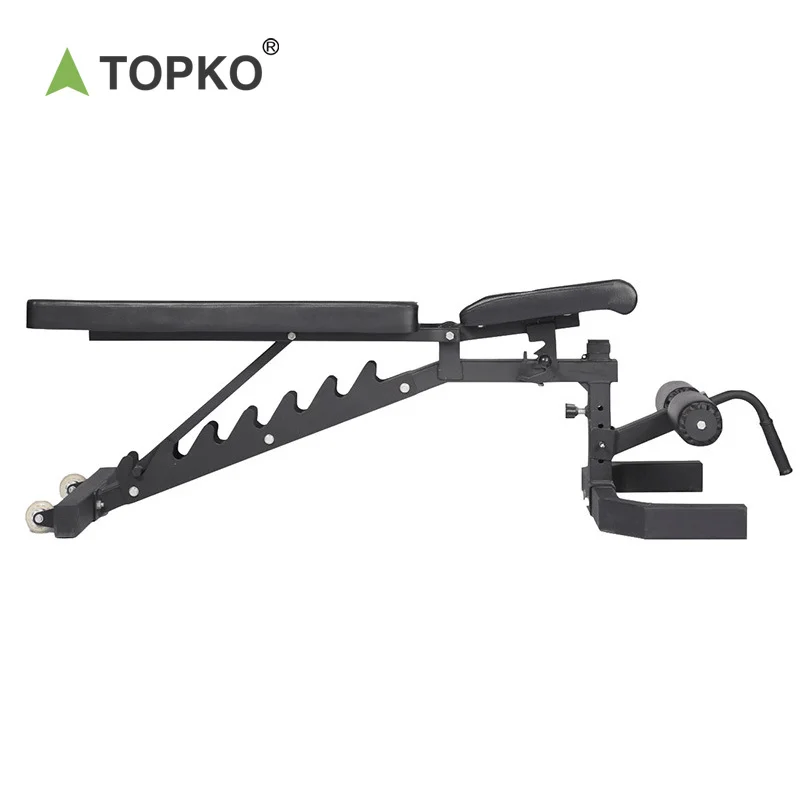 Регулируемая Складная тренажерная скамья TOPKO для тренировок и фитнеса гантели