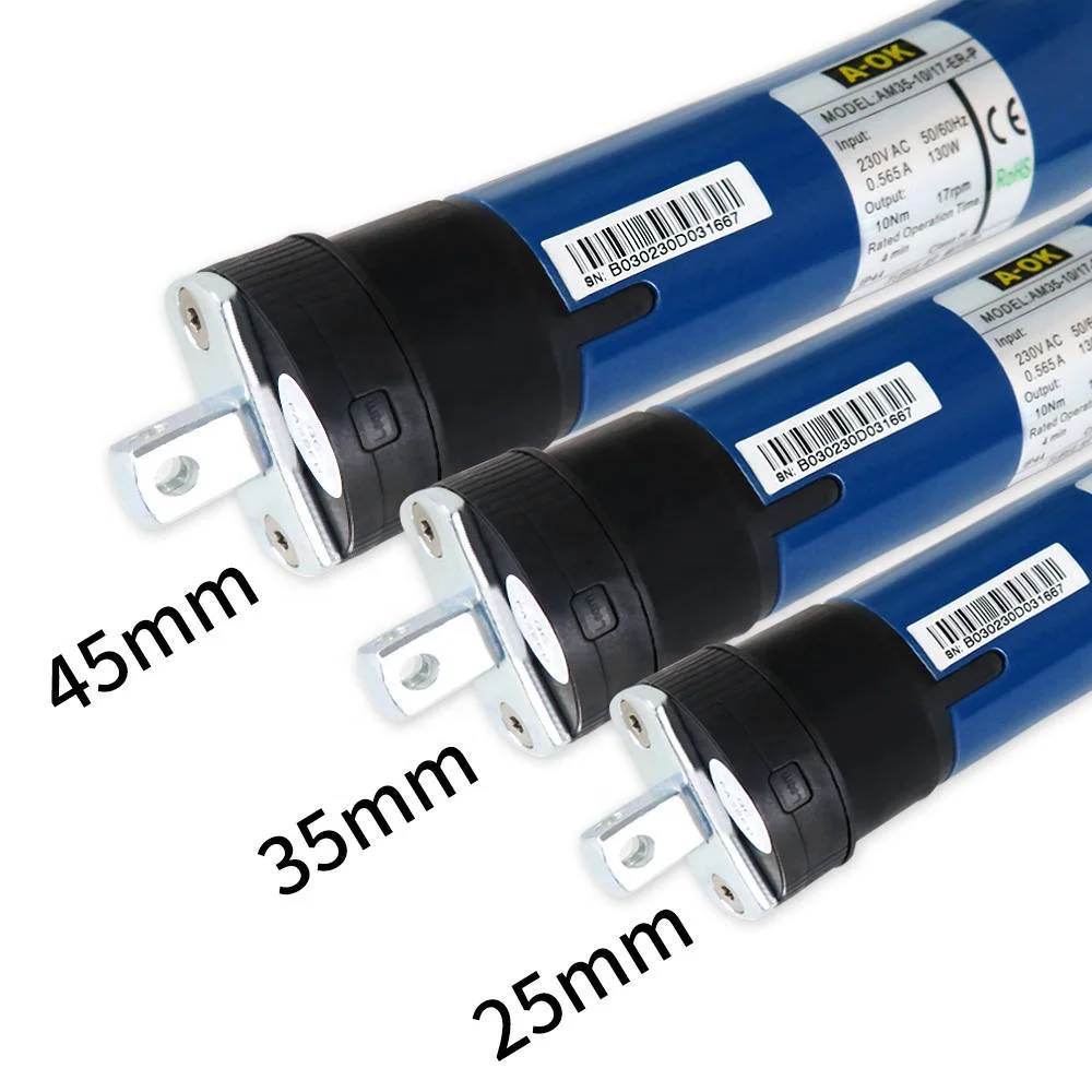 45MM Modern Large Torque Electric Automatic Smart Remote Control Tuya Alexa Google A-OK Tubular Motor Made In China