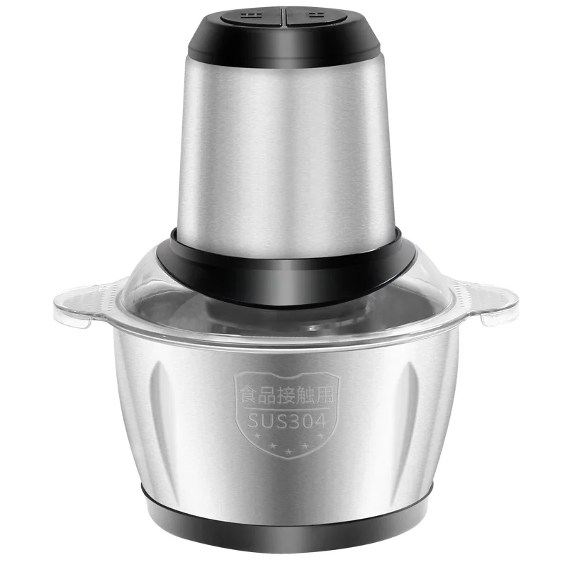 mini small 2l 3l 6l double speed electric meat grinder stainless steel chopper blender multifunctional metal