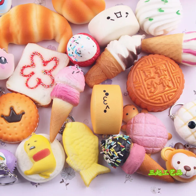 10pcs 20pcs HOT Selling Kawaii  Squishy Keychain Blind Box Toys Lucky Bag