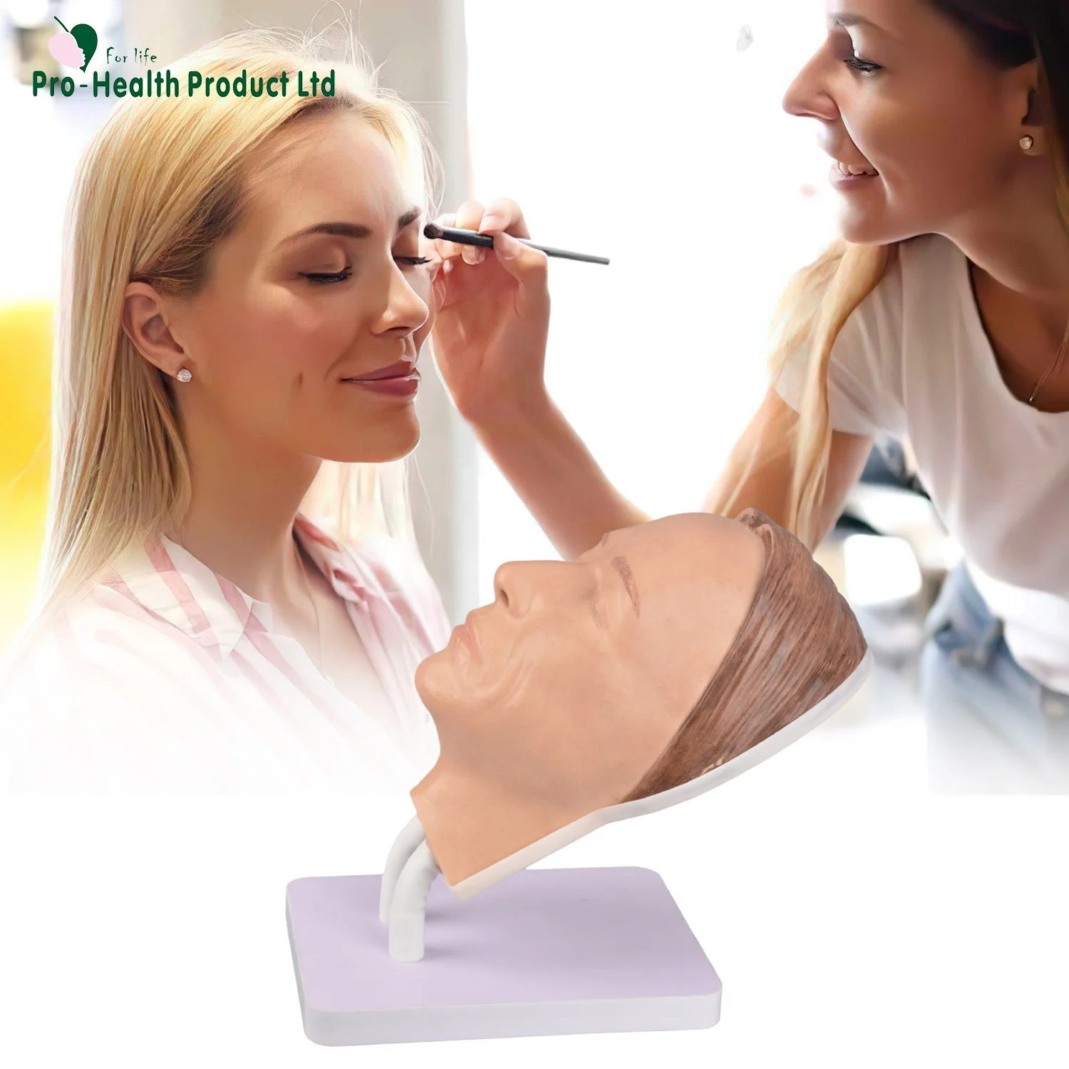Silicone Mannequin Head Female Face With Bone Inside Injection Practice Model for Neurotoxin Injections Facial Injections