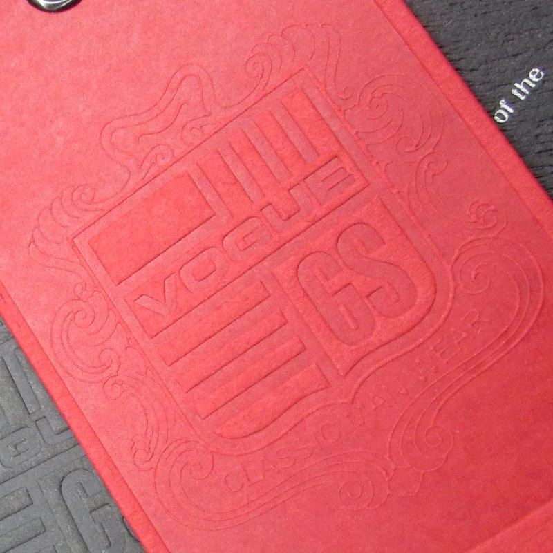 Texture Paper Embossed logo Paper Tag