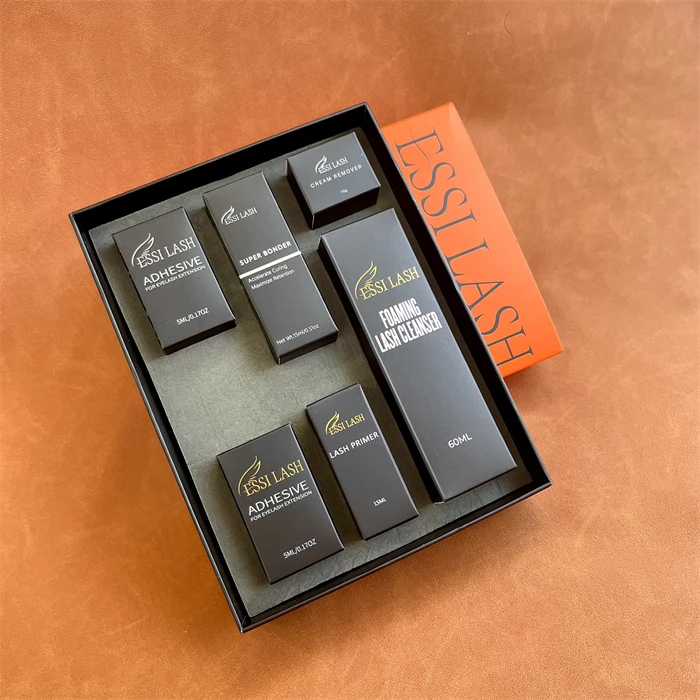 High Quality Customized Packaging Eyelash Extension Shampoo Cleanser Kit Adhesive/bonder/primer/remover kit