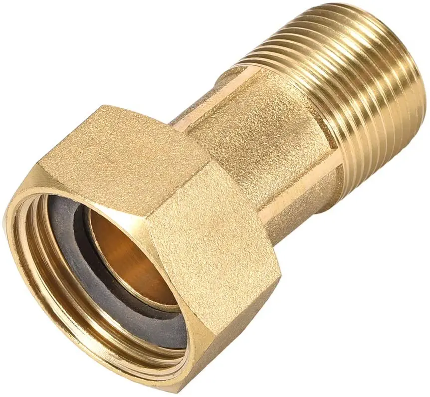Hexagon Nut Brass Water Meter Connector Fitting Hex Nipple