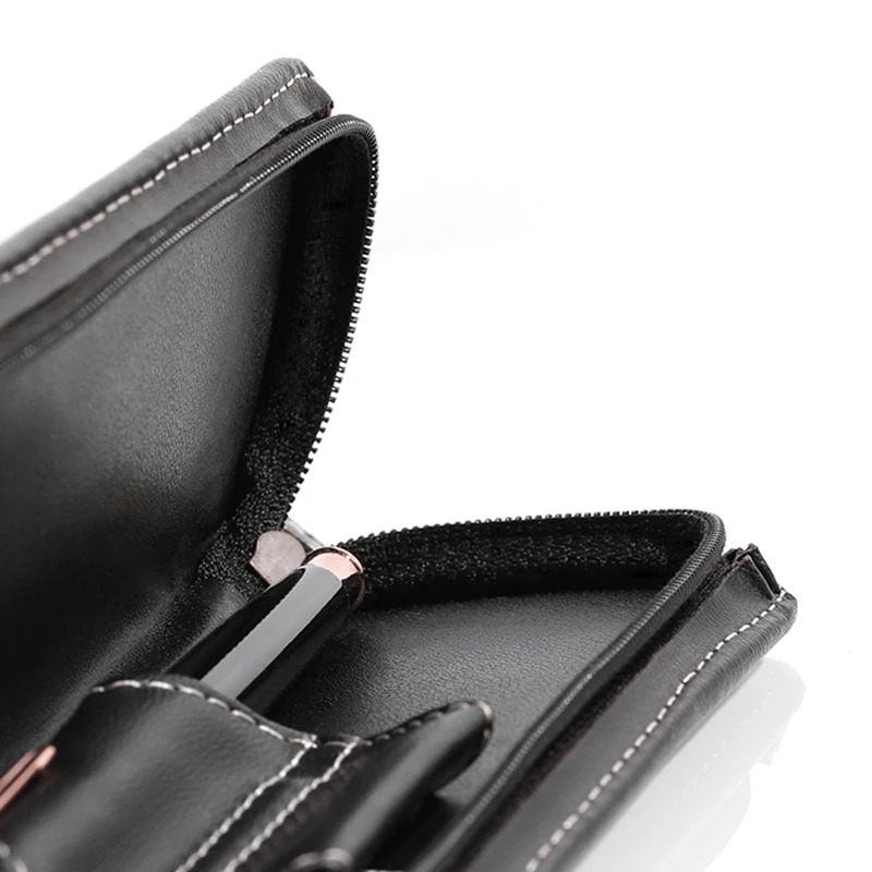 Leather Pen Pencil Bag Pen Case For School Pencil Holder For Office Metal Fountain Pen Pouch Leather Gift Box
