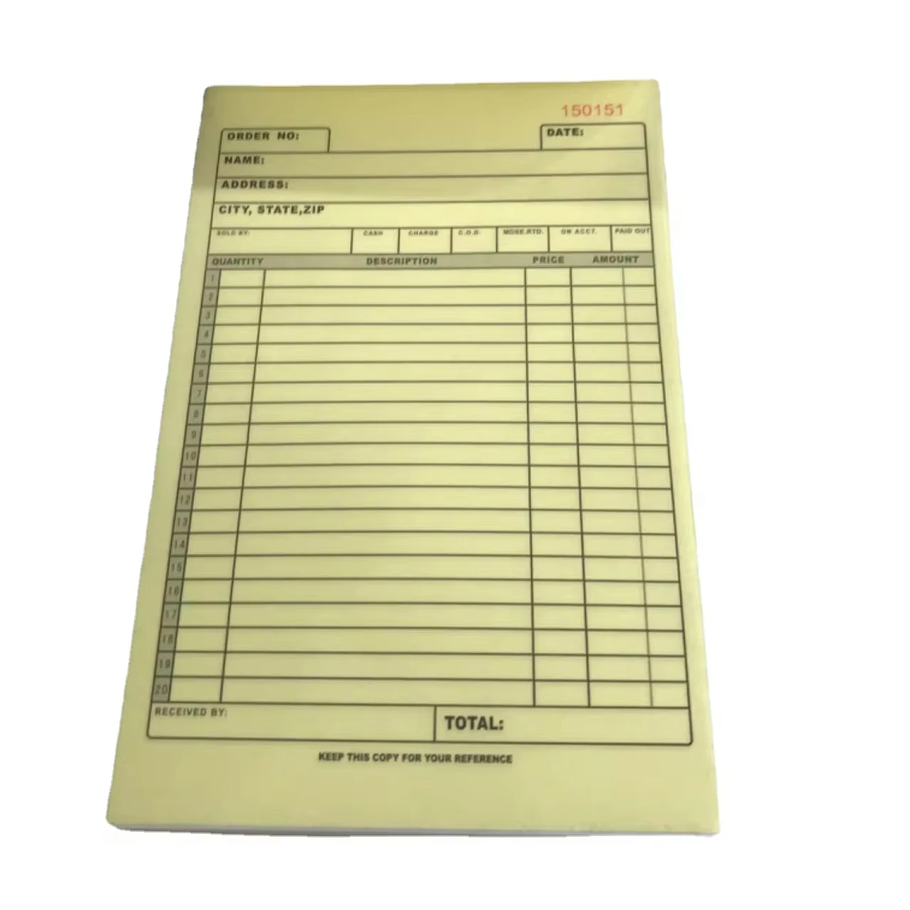 2024 fast selling sales book 2parts white yellow  carbonless petty cash book