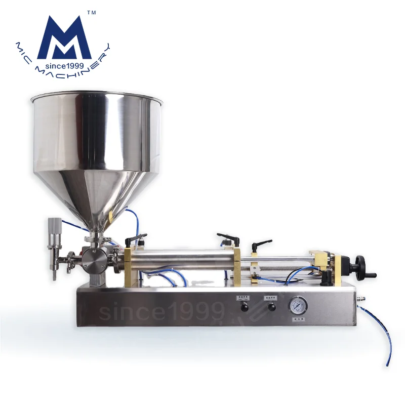 Semi automatic piston detergent shampoo cosmetic cream sauce paste honey liquid filling machine