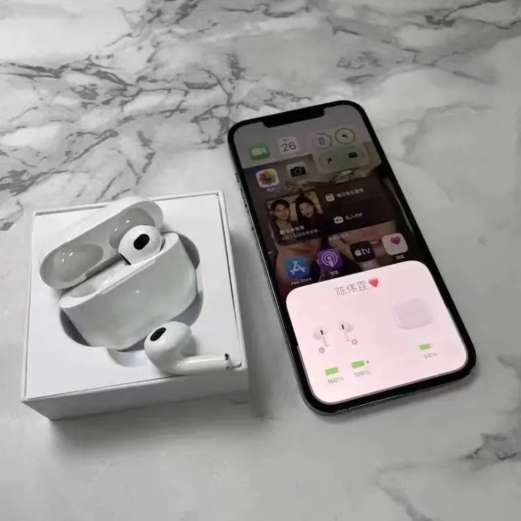Новинка 2021 оригинальные 1:1 air pods 3 с беспроводным зарядным устройством TWS стереонаушники наушники Gen беспроводные
