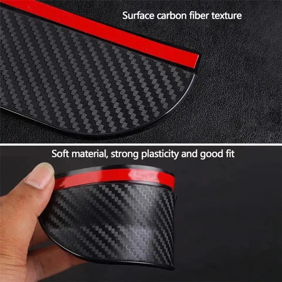 Car Rearview Mirror Rain Eyebrow Carbon Fiber Sun Visor Shade Cover Universal Auto Rear View Mirror Rainy Shield Guard