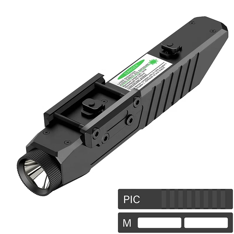 Tactical Flashlight 1450 Lumen 2 in 1 PIC Rechargeable High for Far-reaching Beam Low Profile and Lightweight