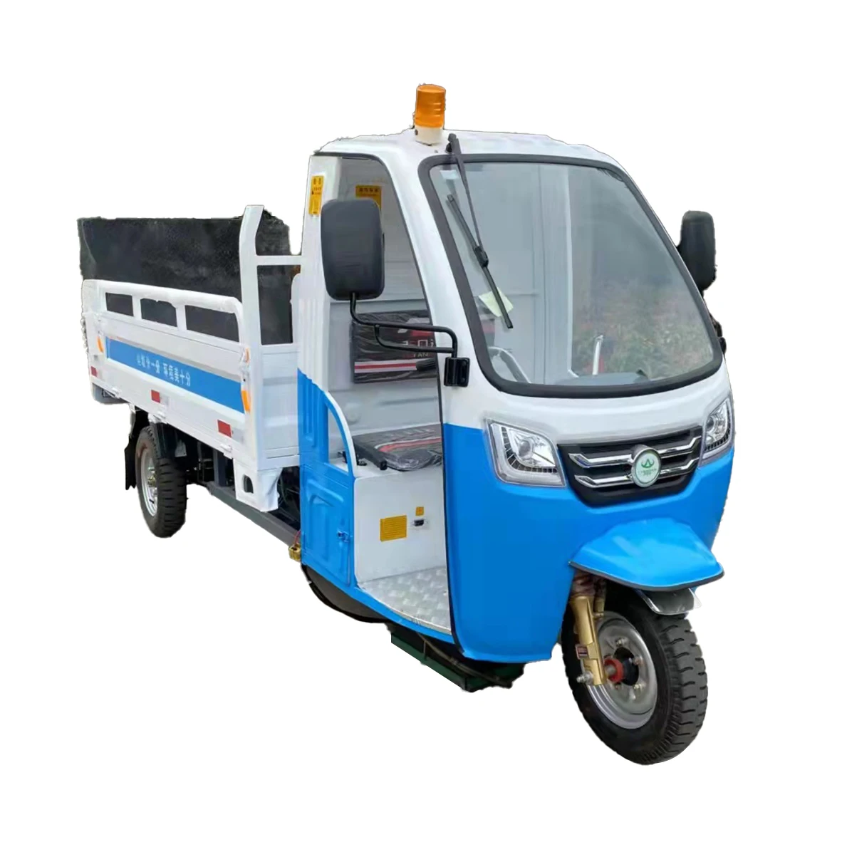 240L Trash can transportation Electric TricycleTransportable up to 6 pieces with Hydraulic rear lift plate
