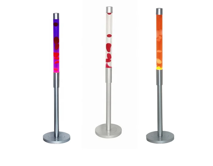 Hotel home holiday club bar cafe slender cylindrical aluminum decorative european style orange blue glitter floor standing lamps
