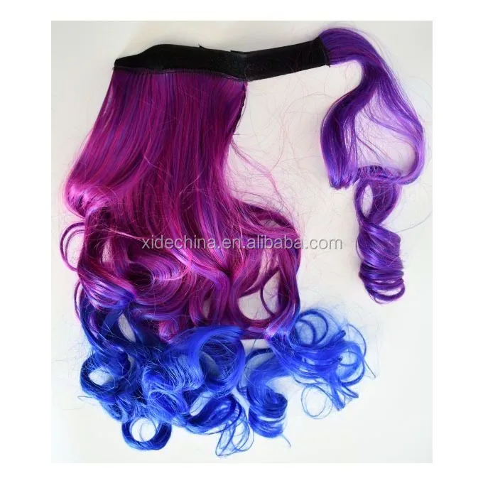 
hair extension ponytail blond,synthetic long curly drawstring ponytail colorful Natural Wave Pony Tail 