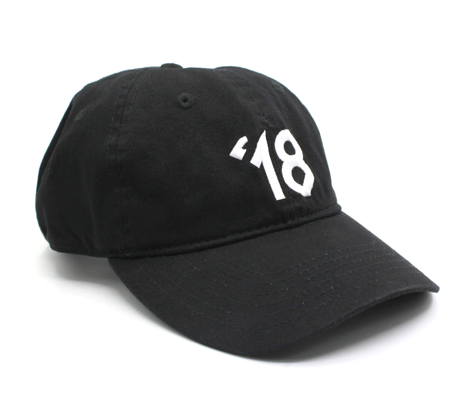 white/black 100% Cotton Twill Six  panel unstructured Baseball Cap with embroidery logo outer door running golf  sports caps