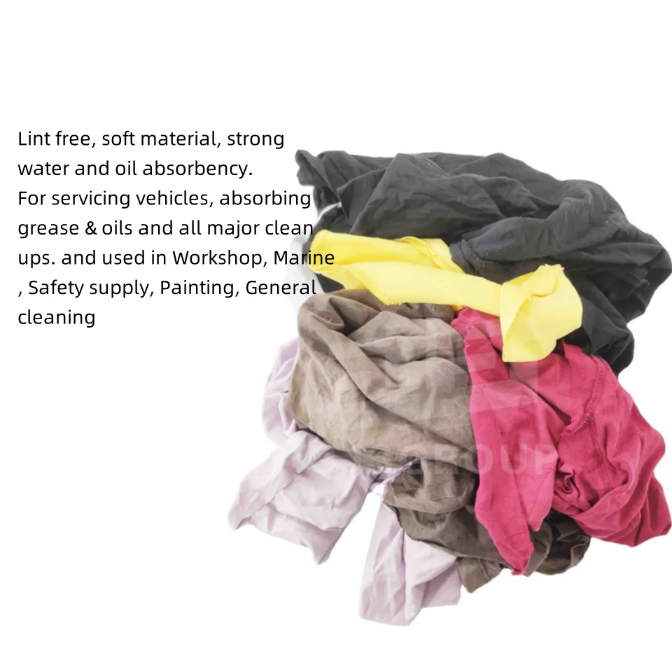 A GRADE Cut reused Trapo Industrial DARK COLOR TERRY FABRICS 100% COTTON WIPING RAGS FOR CLEANING FROM  GARMENT FACTORY