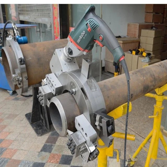 Clam shell Pipe Cutter Stainless Steel Pipe  End Cutting Beveling Machine