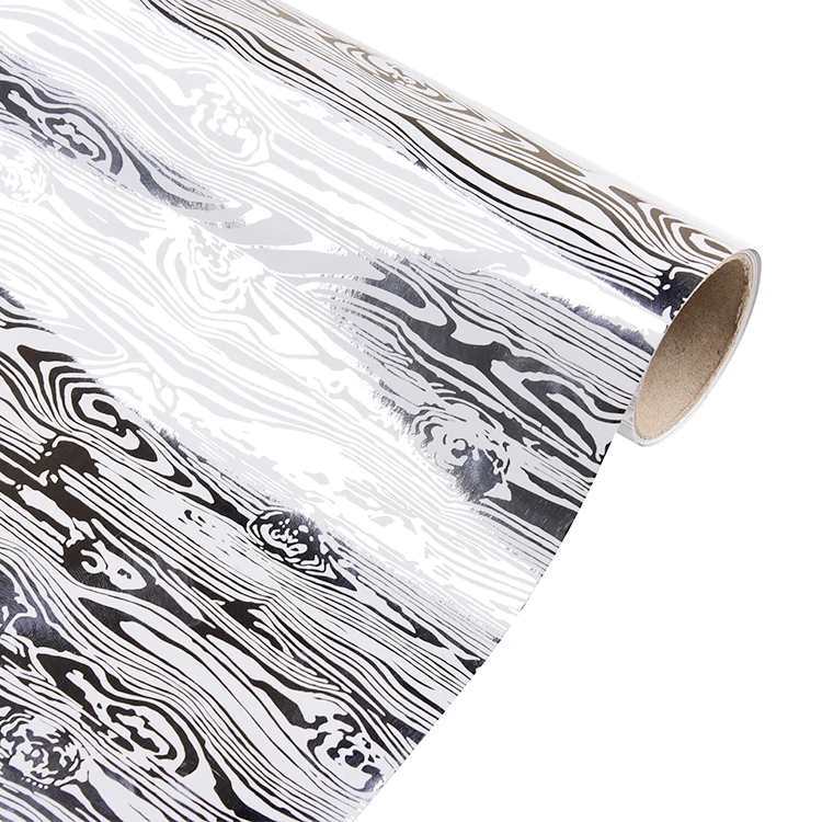 Faux Bois High Grade Delicate Sliver Holographic Laser Gift Wrapping Paper