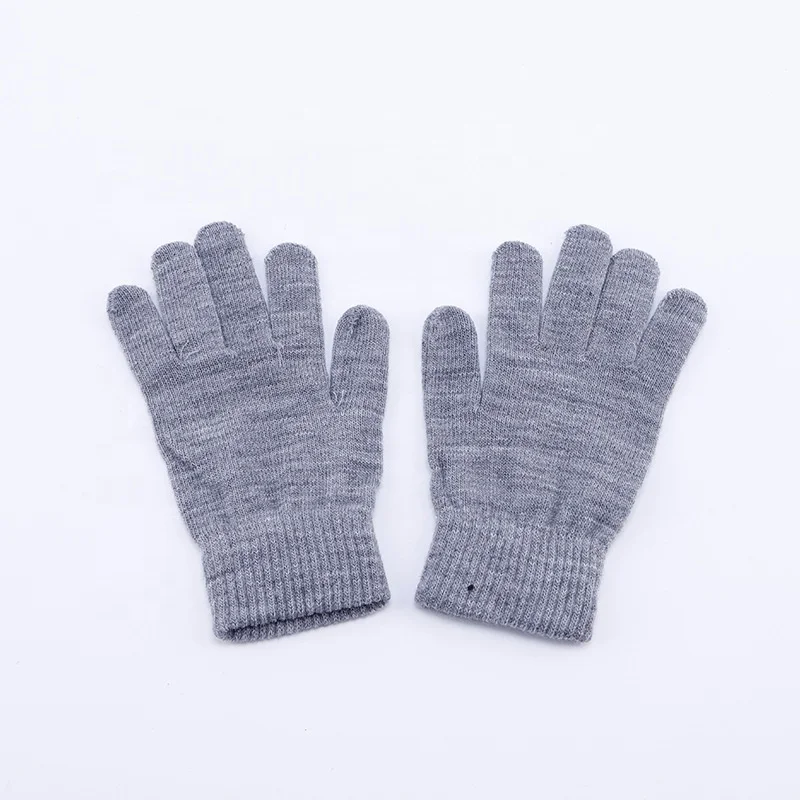 В наличии 2024 новые дизайнерские модные вязаные перчатки из кроличьей шерсти женские зимние теплые простые однотонные с пятью пальцами