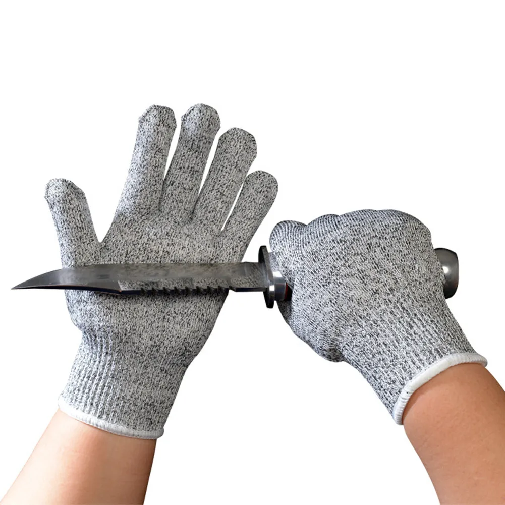 Grey Customized Pu Coated Cut Resistant Safety Working Gloves
