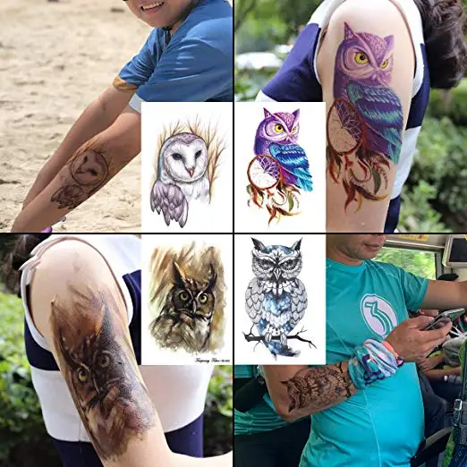 Eco-friendly Waterproof Custom White Sea Bear Head Temporary Tattoo Half Arm Extra Sleeve Bear Wolf For Men Shoulder Leg Sheet