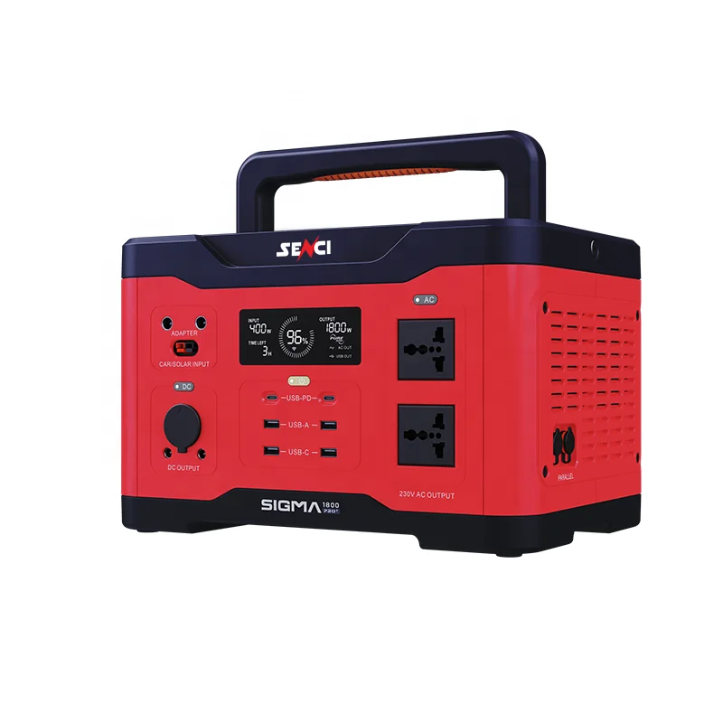Senci MPPT Solar Rechargeable Power Station 300W 800W 1800W Power Station Portable for outdoor home
