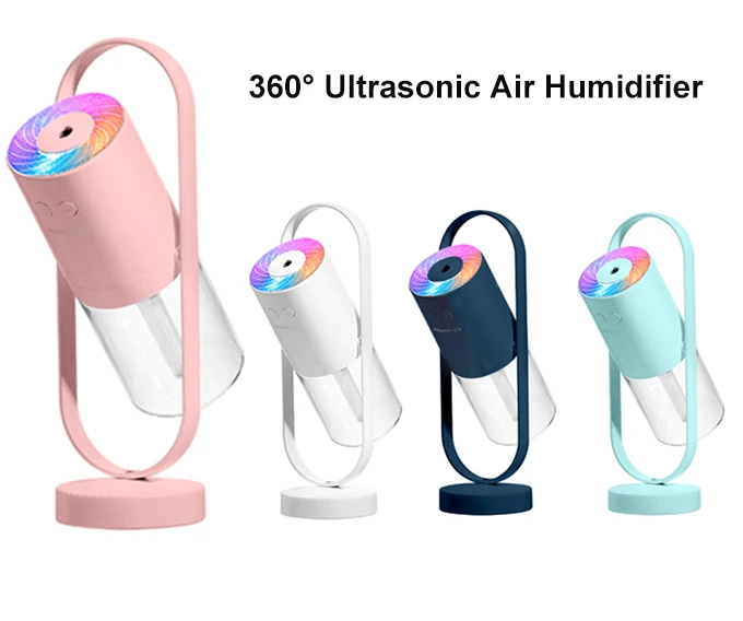 360 degrees Rotation Air Humidifiers magic Led Light Projector smart USB humidifier