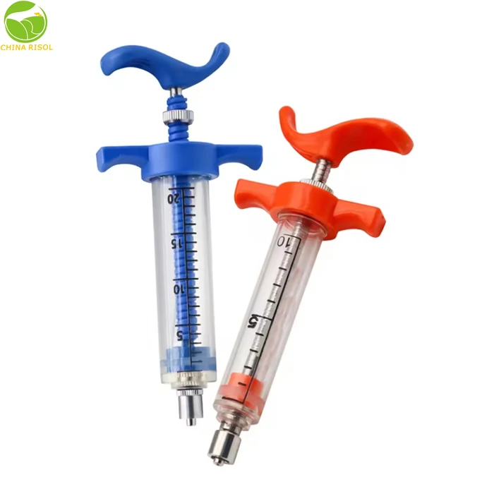 10ml 20ml 30ml 50ml blue tpx adjustable veterinary syringe