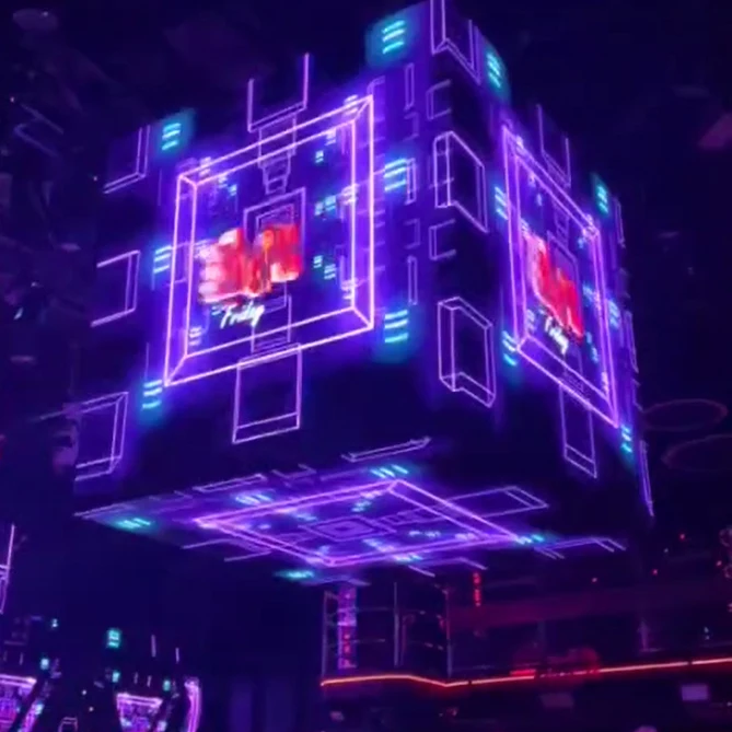 Club Advertising disco light lifting system Machinery Lighting Bar LED 3D screen stage equipment system