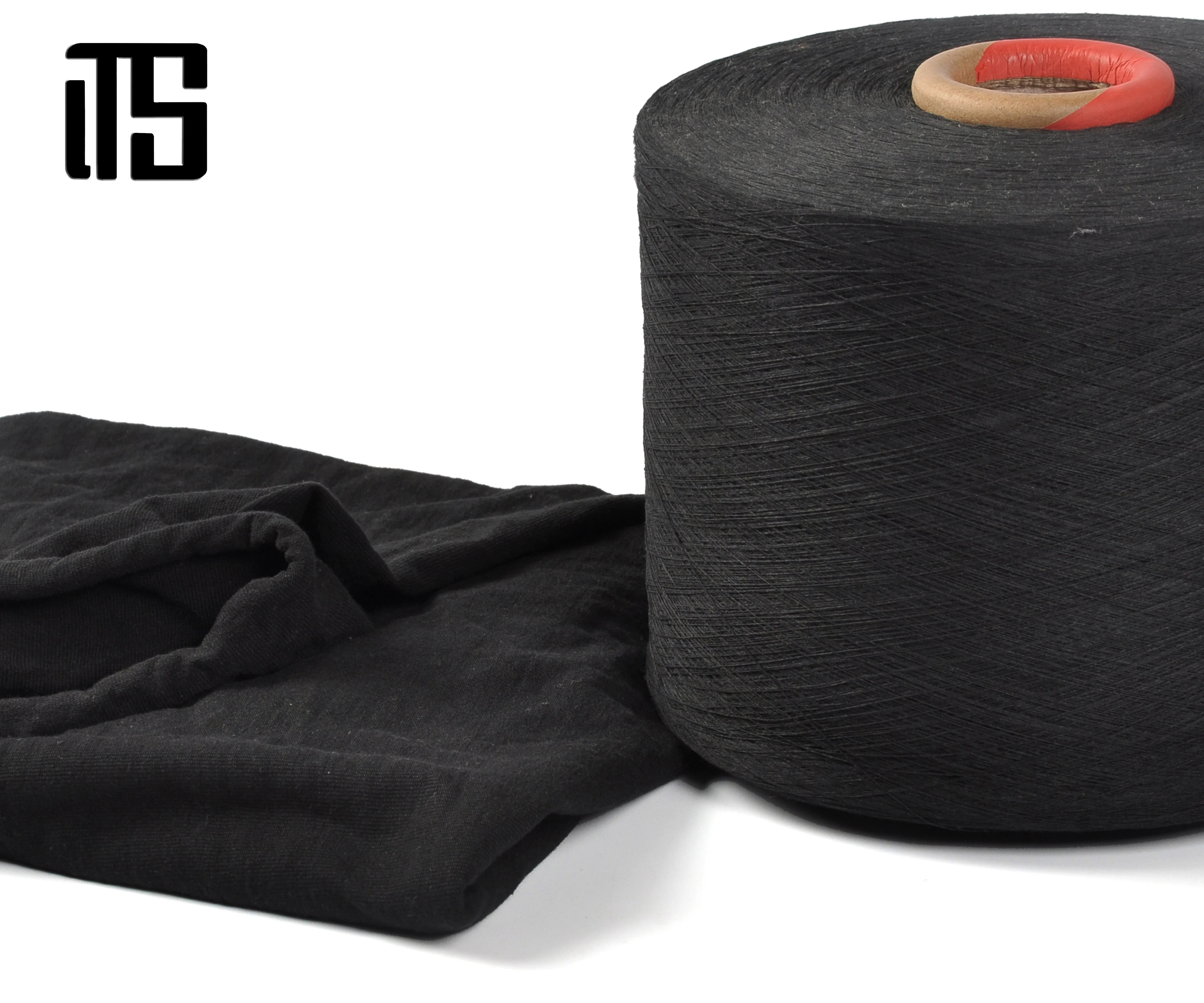 14s/1 Pre-fiber Recycle Cotton Yarn Recycled Polyester Thread Blended Yarn For Knitting