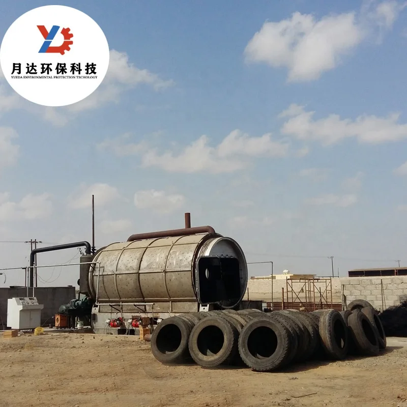 continous waste tyre pyrolysisto fuel oil machine used tyre pyrolysis plan with automatic feeding equipment