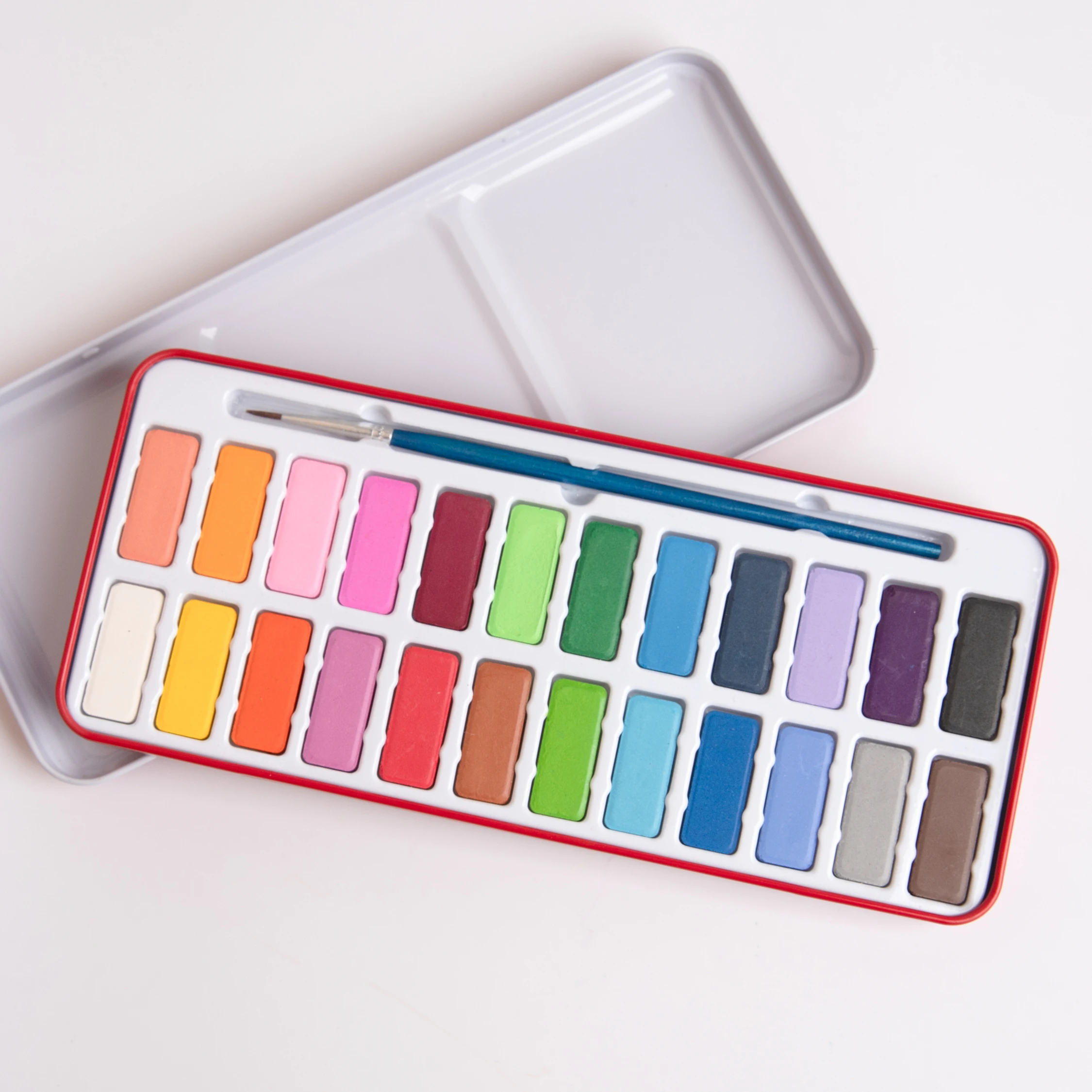 HIGH QUALITY sunny tin box 24 colors water color paint set for kids