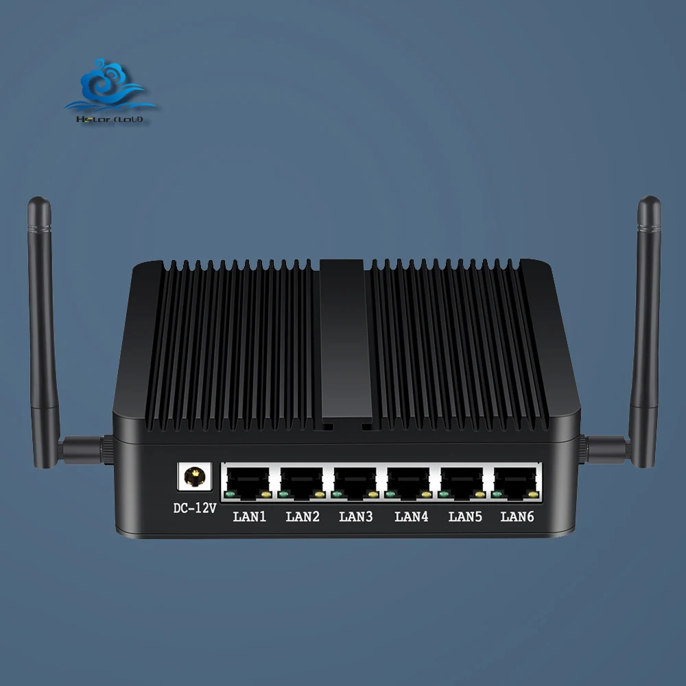  Новейший Barebone Mini PC 6 Ethernet Lan In-tel Ce-leron J1900 четырехъядерный pFesense брандмауэр компьютерный маршрутизатор с 8G Ram 12G SSD