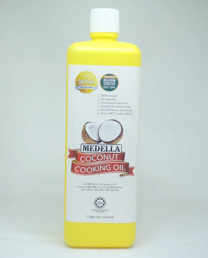 MEDELLA кокосовое кулинарное масло 1 литр бутылка HDPE