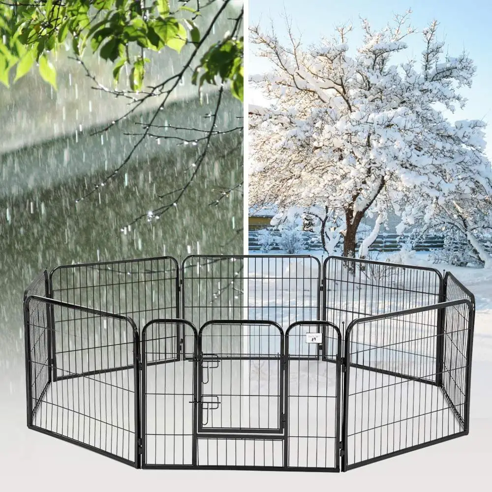 Heavy Duty Portable Folding Metal Pet Dog Exercise Fence Playpen With Locks