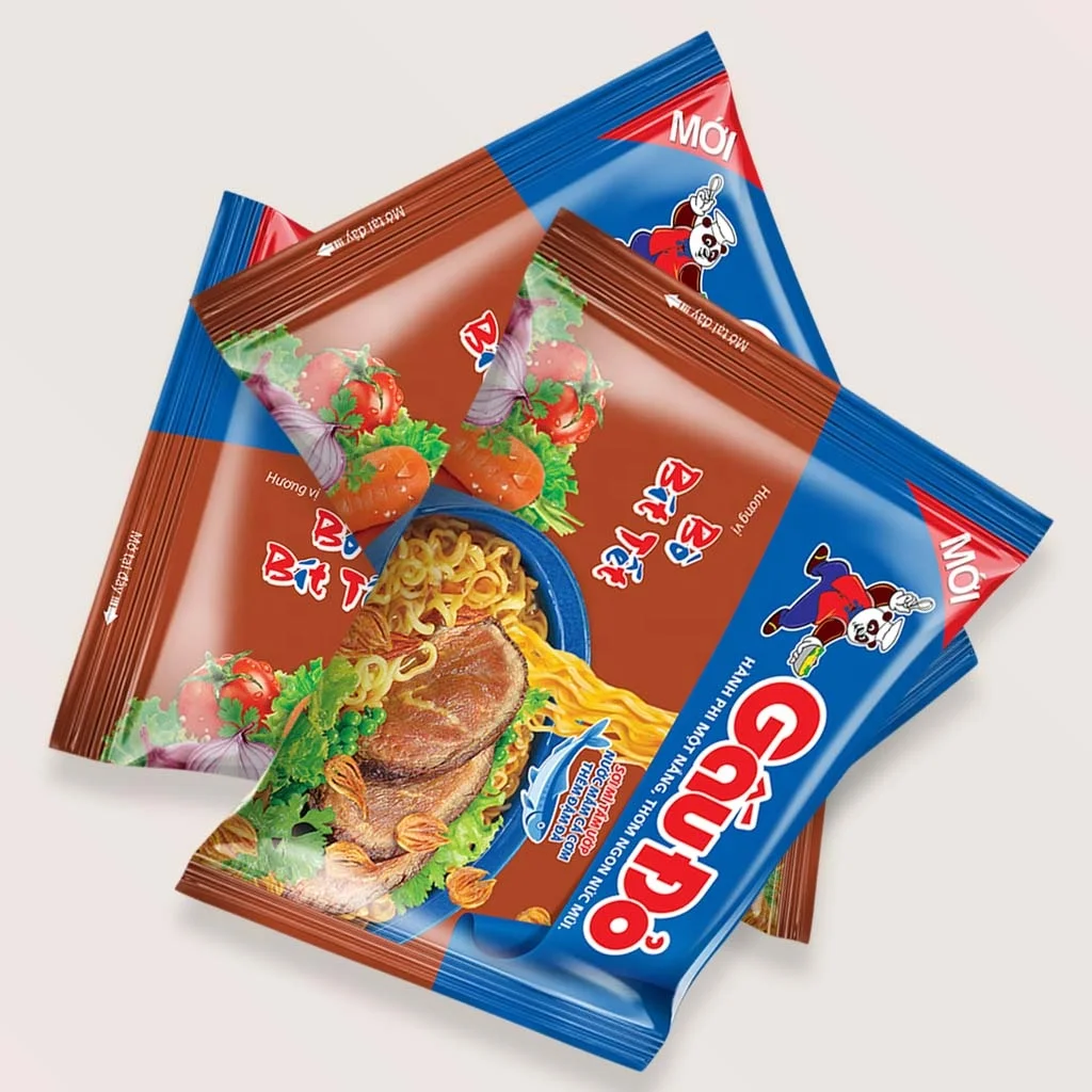  Вкусная здоровая и дешевая вьетнамская лапша быстрого приготовления (вкус говяжьего стейка)-63 грамм