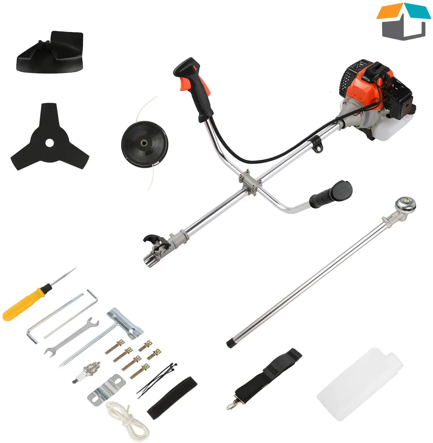 Kangton  EPA 42.7cc  Gas 2 Cycle 2-in-1 Brush Cutter and String Trimmer Weed Eater