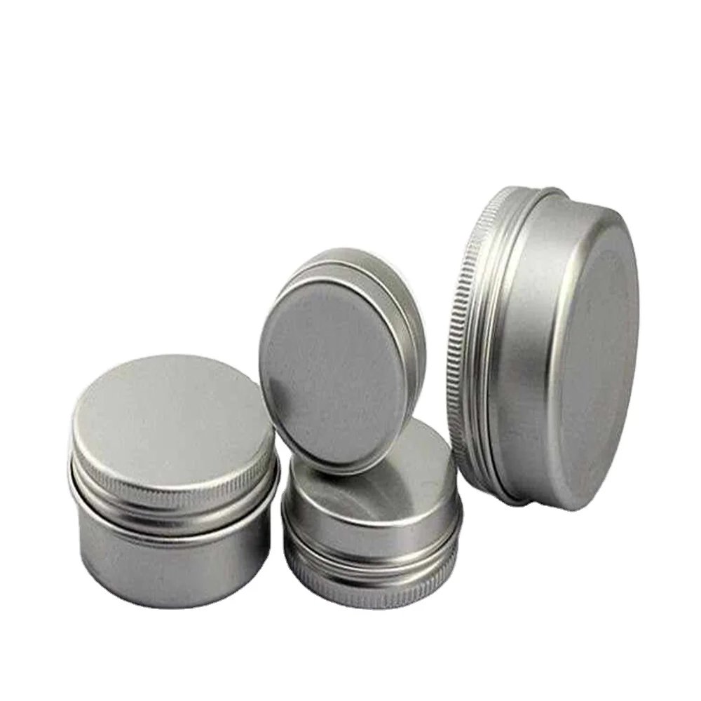 5ml 10ml 20ml 30ml 50ml 60ml 80ml 100ml 150ml 200ml Round Aluminum Cosmetic Tin Container Metal Aluminum Jar