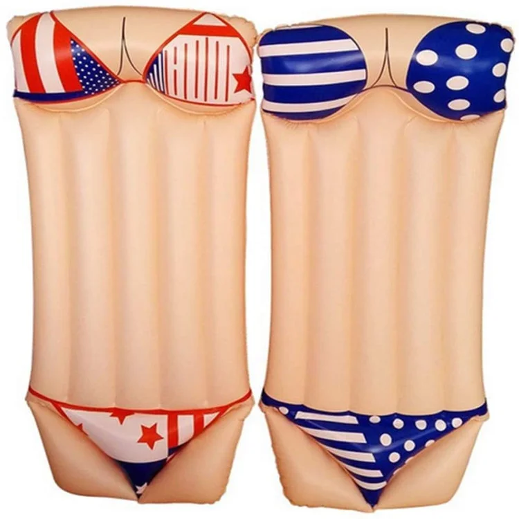 Justware 2022 Hot Air Mattress PVC Bikini S Lounge Water Play Floating Indoor Pool Bed 1001 100-500kg Inflatable Swimming Pool