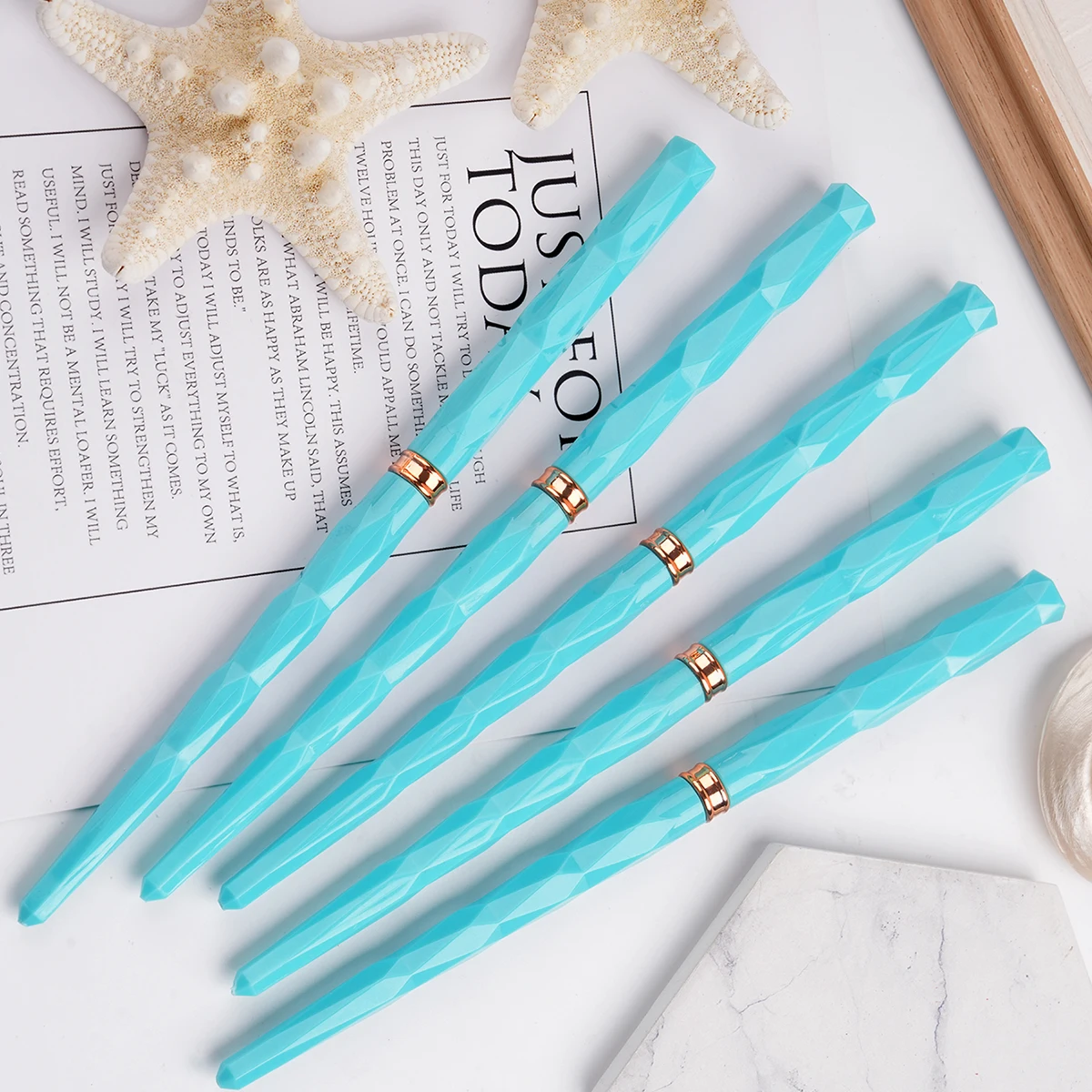 Nails Supply 7/9/11/15/20mm Liner Brush Set Crystal Handle Green color Custom Logo Nail Design Brush