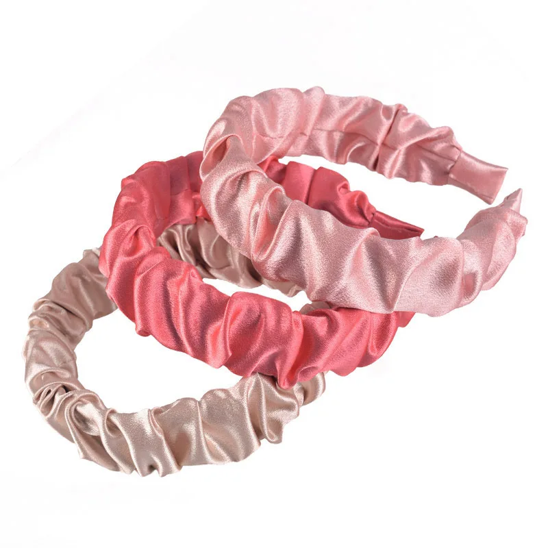Women Satin Volume Wave Headbands New Fashion Hairbands Head Band Bezel Hair Accessories