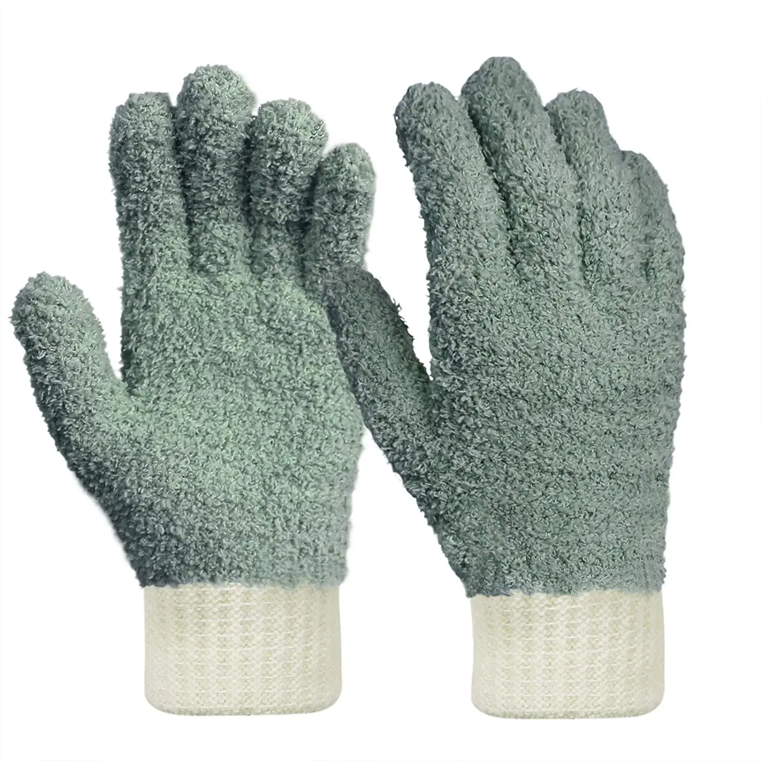 Reusable Lint-Free Microfiber Dusting Household Cleaning Car Washing Gloves For Blinds Windows