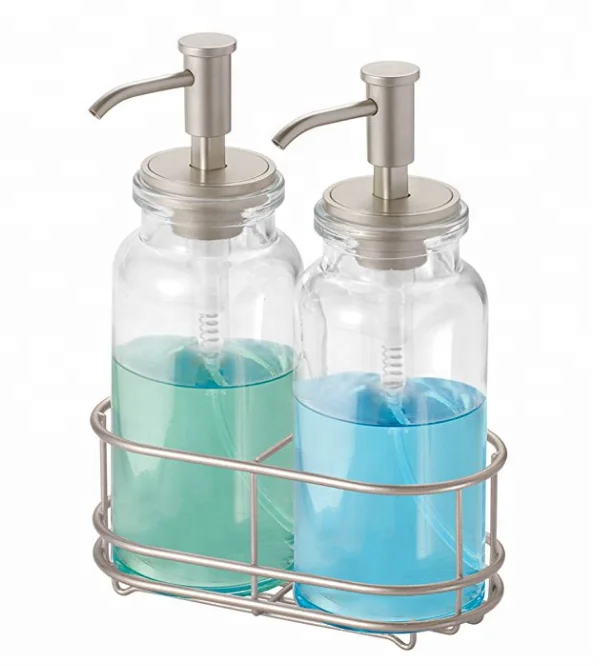 Изготовленный на заказ металлический проволочный держатель для бутылки жидкого мыла для лосьона Caddy