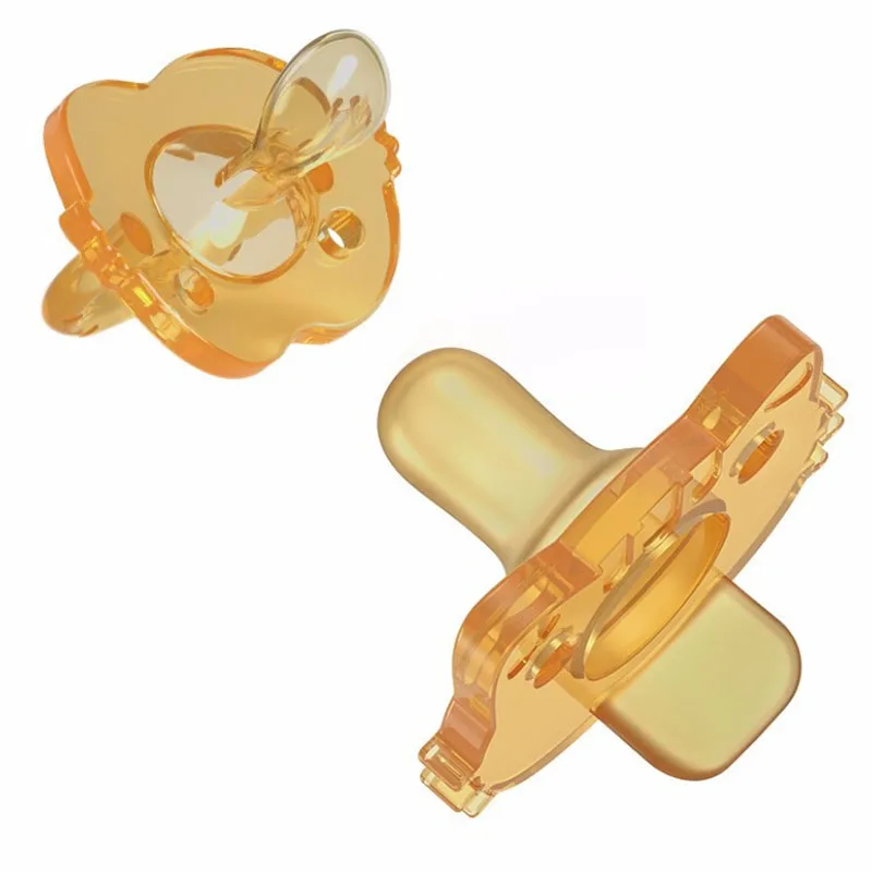 Wholesale silicone baby pacifier with chain and packing case for baby nursing