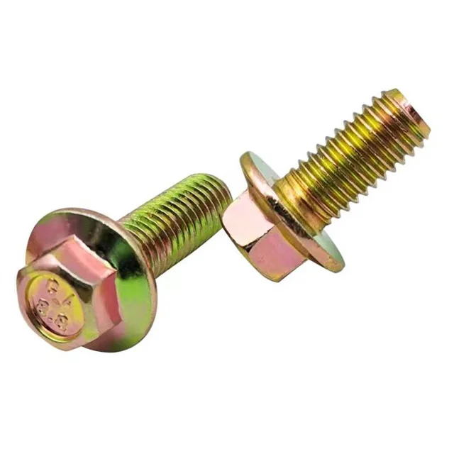 China  factory Supplier Din6921 2205 2507 Galvanized high strength Stainless Steel 304 316 m6 m8 m10 A2-70 Hexagon Flange Bolts