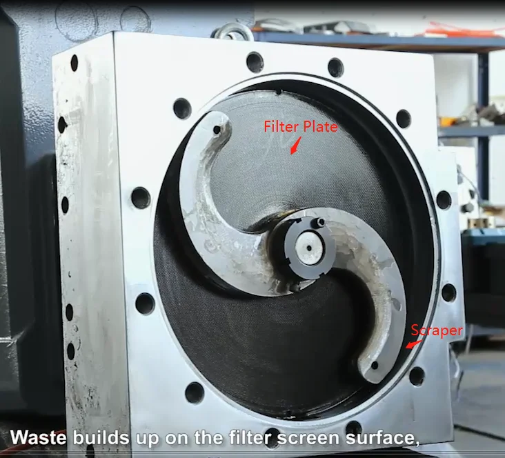 Self Clean Screen Changer Filter / Continuous Polymer Filtration system waste / recycling machine