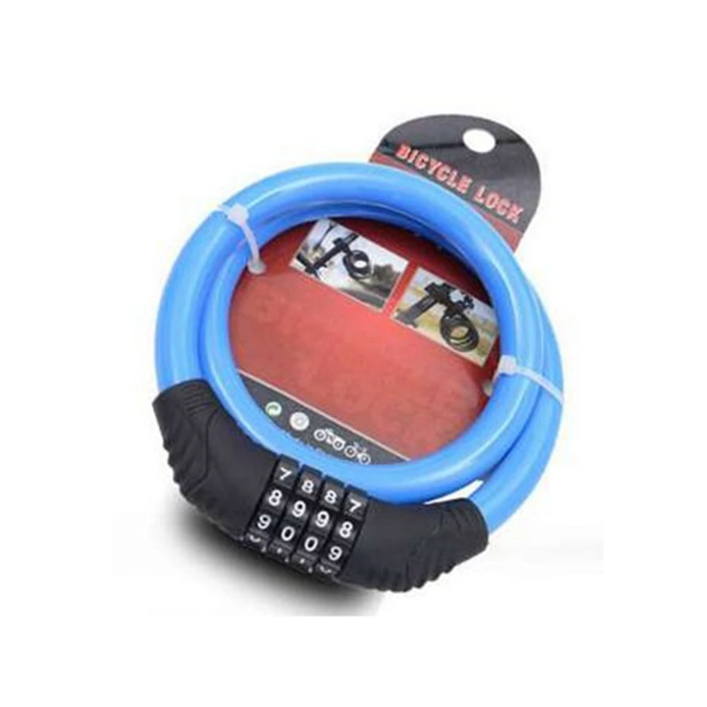 4 Digit Lock Combination Password Cycling Security Cable Steel Wire Lock