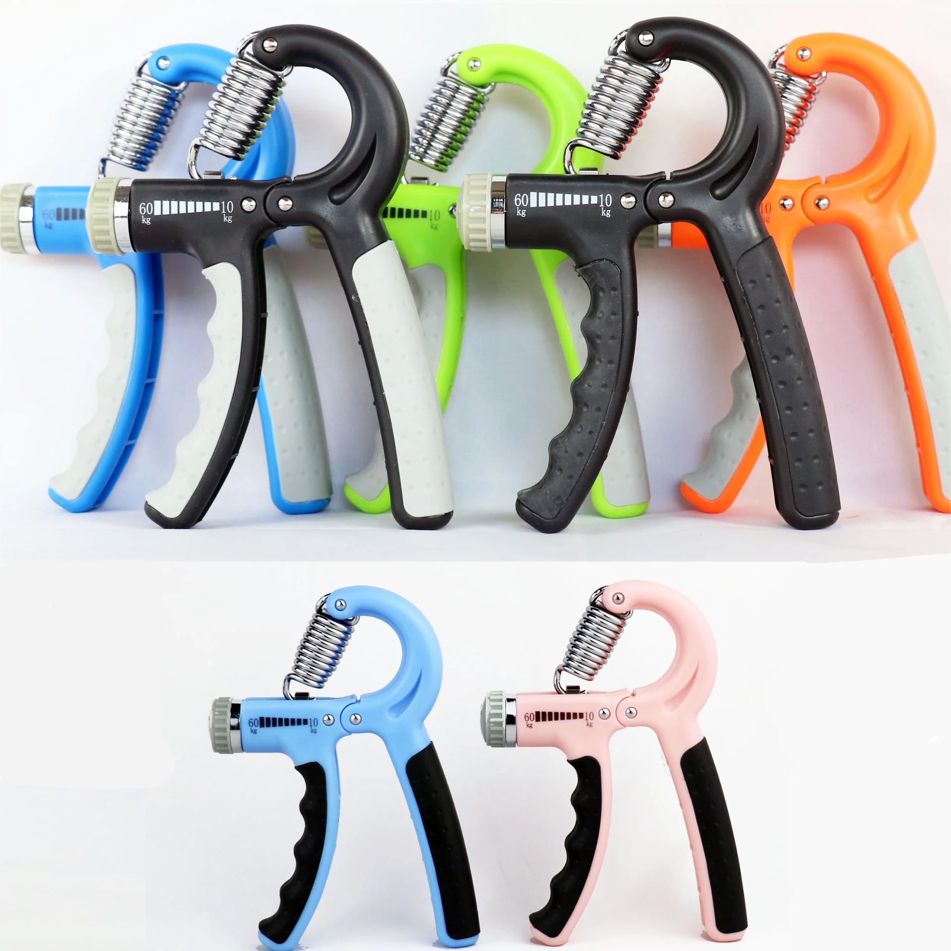 MKAS Gym Exercise Fitness adjustable resistance exerciser spring gripper hand grip