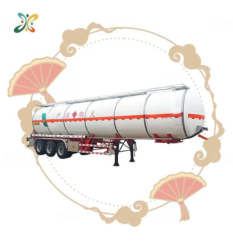 3Axle 45000Liters Aluminum Carbon Steel Water Oil Tank Truck Trailer Stainless Citerne Liquid Fuel Tanker Semi Trailer
